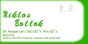 miklos bollok business card